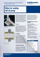 Solution: Metal bellows cartridge seal Mtex for sealing tall oil pump
